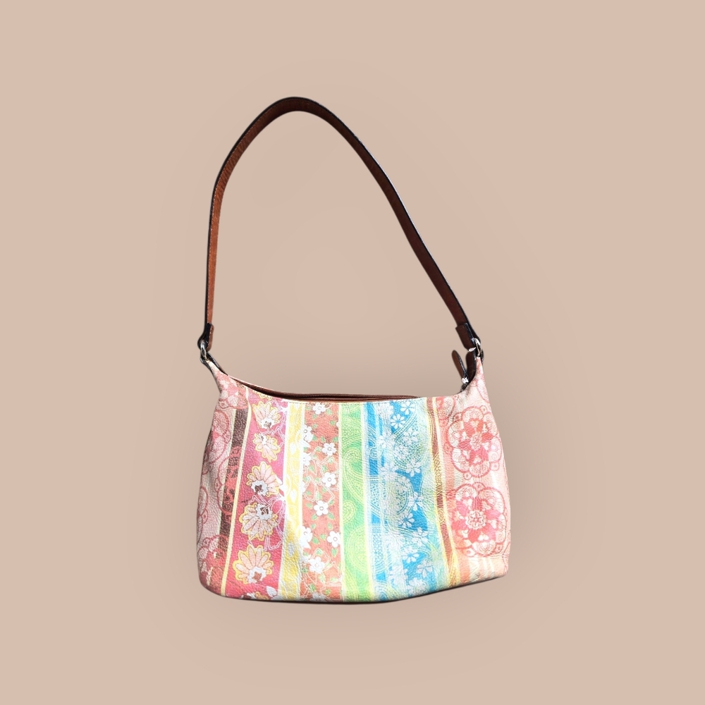 FOSSIL Floral Multicolor Shoulder Bag Y2k Mint Condition Fairycore Cottagecore🌸